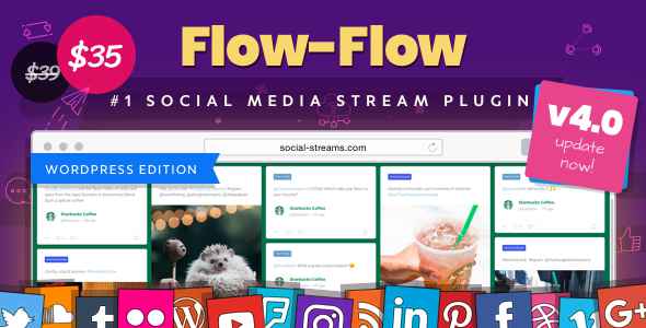 Flow-Flow v4.0.0 - WordPress Social Stream Plugin