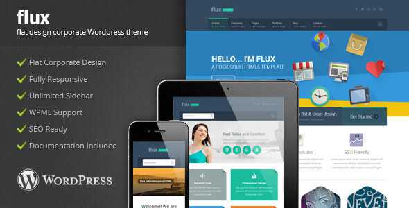 Flux - Themeforest Flat Corporate Wordpress Theme 2