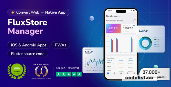 FluxStore Manager v6.2.0 - Vendor and Admin Flutter App for Woocommerce