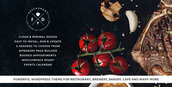 Food & Drink v1.5.2 - An Elegant Cafe & Restaurant WordPress Theme