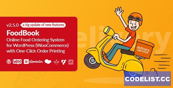 FoodBook v4.3.5 - Online Food Ordering System for WordPress with One-Click Order Printing