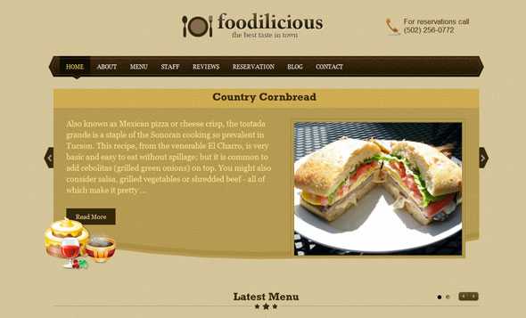 Foodilicious - Templatic Wordpress Theme