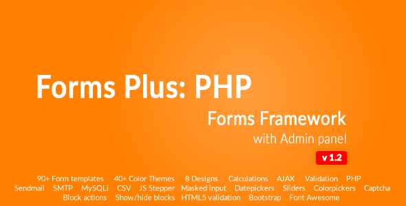 Form Framework with Admin Panel - Forms Plus: PHP v1.2.1