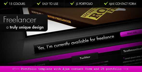 Freelancer Themeforest Portfolio Template