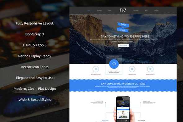 Fresh & Cool - Creativemarket Bootstrap Theme