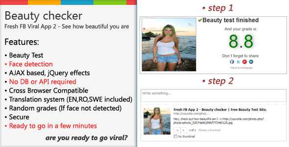 Fresh FaceBook Viral App 2 - "Beauty checker"