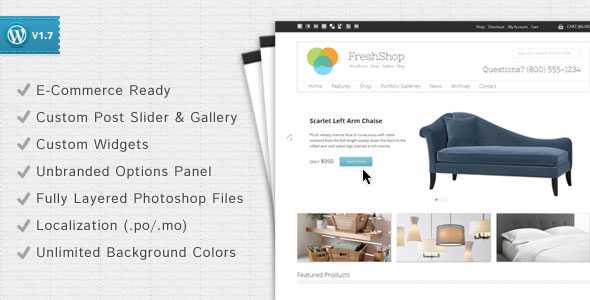 FreshShop - A WordPress E-Commerce Themeforest Theme