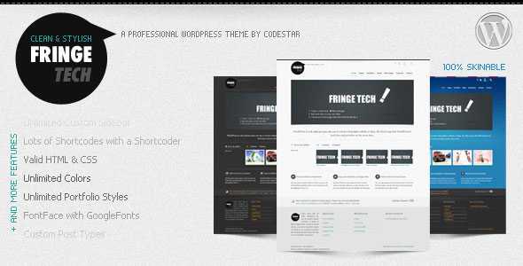 Fringe Tech Premium WordPress Themeforest Theme