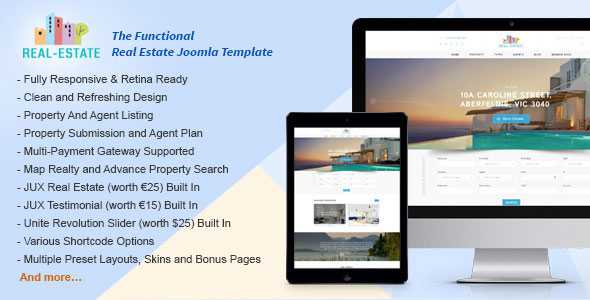 Functional Real Estate Joomla Template