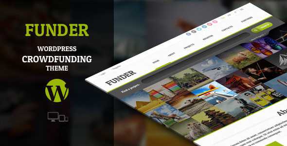 FUNDER - Themeforest Crowdfunding Wordpress Theme