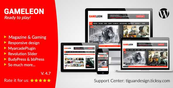 Gameleon v5.1 - WordPress Magazine & Arcade Theme