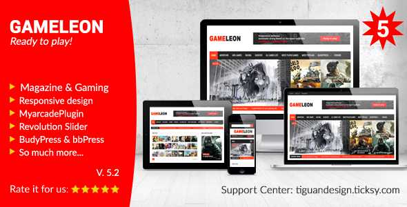 Gameleon v5.2 - WordPress Magazine & Arcade Theme