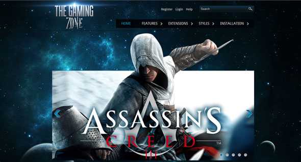 Gaming Zone - HotJoomla Gaming Template