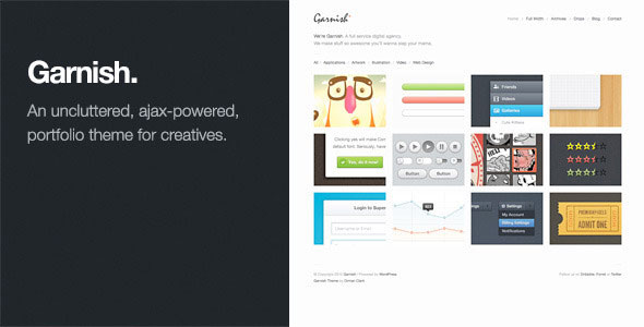 GARNISH: THEMEFOREST CLEAN-CUT WORDPRESS PORTFOLIO THEME