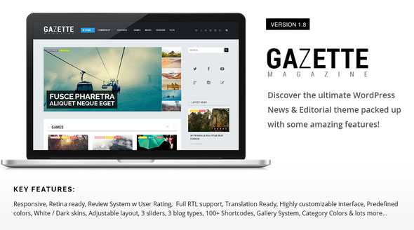 Gazette Magazine v1.8 - WordPress Community Theme