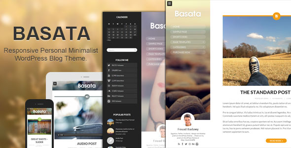 BASATA - RETINA RESPONSIVE WORDPRESS BLOG THEME