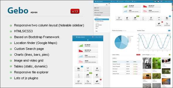 Gebo Admin Responsive Themeforest Template
