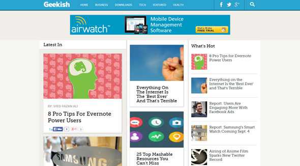 Geekish - Technology Blogger Template
