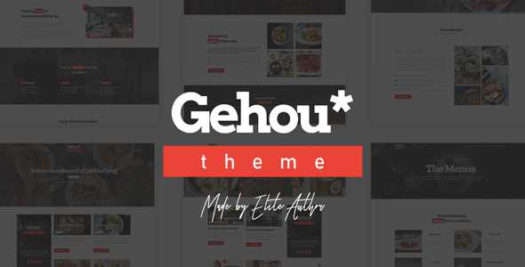 Gehou v1.1.2 - A Modern Restaurant & Cafe Theme