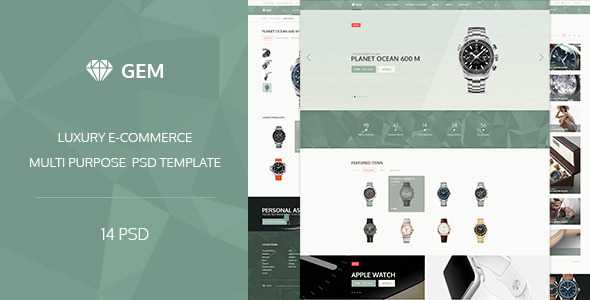 Gem - Luxury E-Commerce PSD theme
