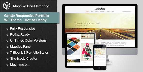 Gentle Responsive Portfolio WP Themeforest Theme