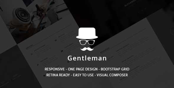 Gentleman v1.4.3 - CV & Resume vCard WordPress Theme