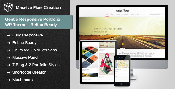 GENTLE RESPONSIVE PORTFOLIO WP THEMEFOREST THEME