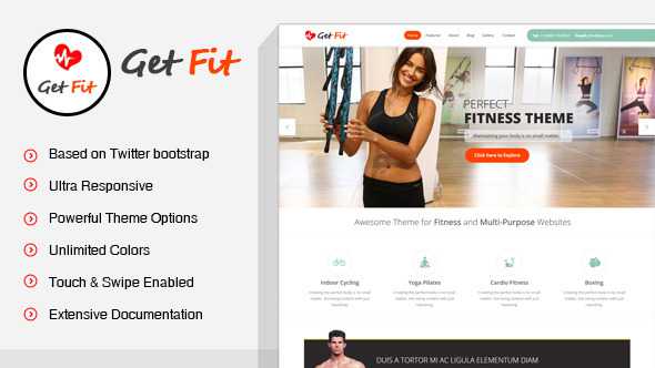 GetFit - Themeforest Gym Fitness Multipurpose WP Theme
