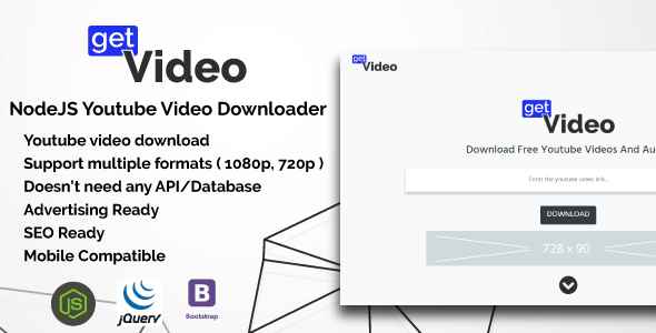 GetVideo v1.0 - NodeJS Youtube Video Downloader