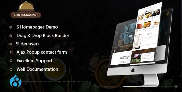 GITO - Cafe & Restaurant Drupal 8.5 Theme