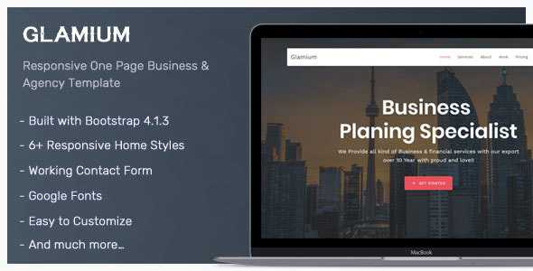 Glamium v1.0 - Responsive Multipurpose HTML5 Template