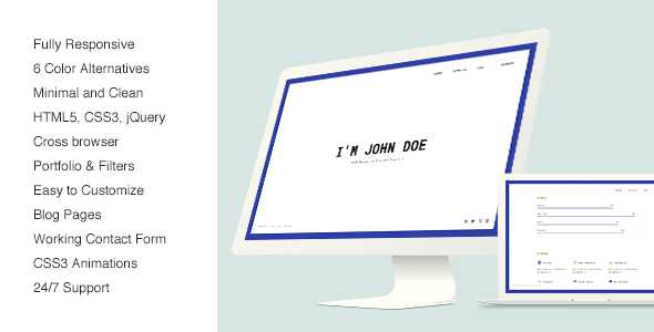Glitche - Responsive vCard / Resume / CV Template