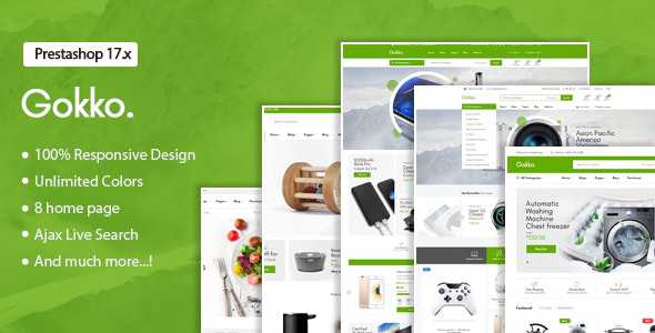 Gokko v1.0 - Responsive Prestashop 1.7 Theme