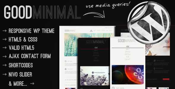 Good Minimal - A Responsive WordPress Themeforest Theme