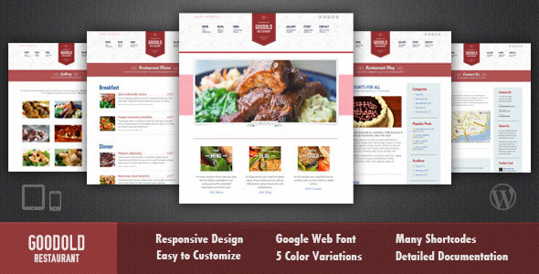GOODOLD RESTAURANT - RESPONSIVE THEMEFOREST WP THEME