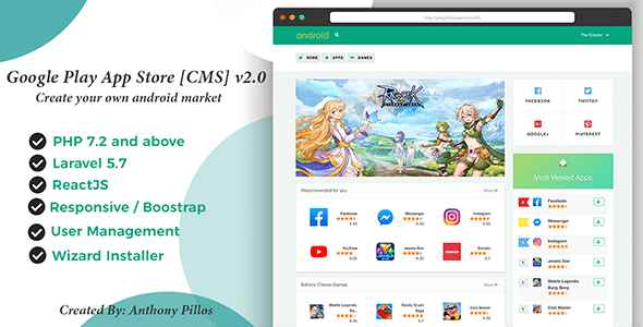 Google Play App Store [CMS] v2.0.3