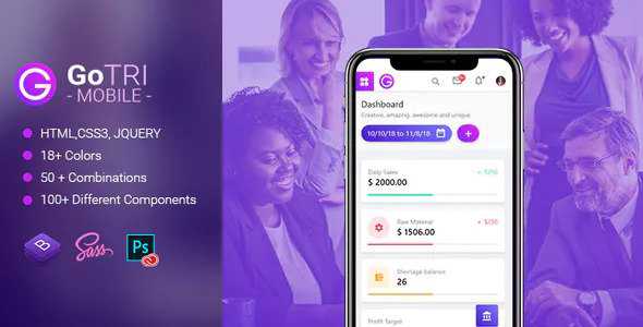 GoTRI - Mobile Multipurpose HTML Template for Mobile and Tablet