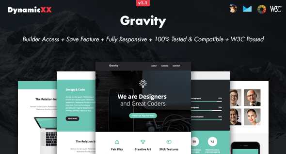 Gravity - Responsive Email + Online Builder