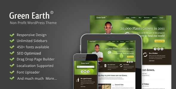Green Earth - Themeforest Environmental WP Theme