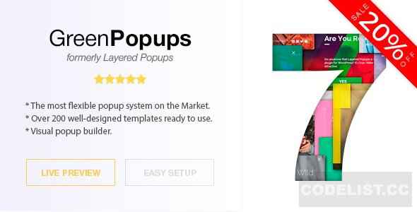 Green Popups (formerly Layered Popups) v7.02 - Standalone Popup Script