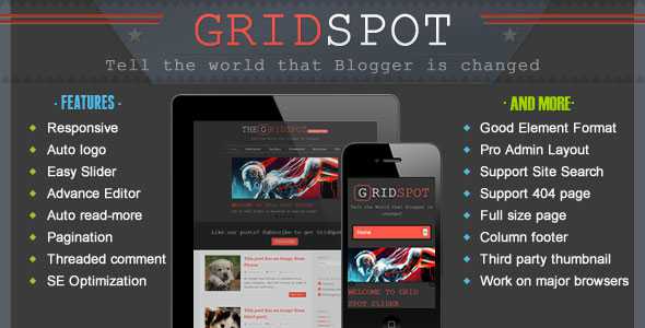Grid Spot - Themeforest Responsive Blogger Template