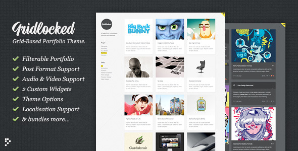 GRIDLOCKED: THEMEFOREST MINIMALISTIC WORDPRESS PORTFOLIO THEME
