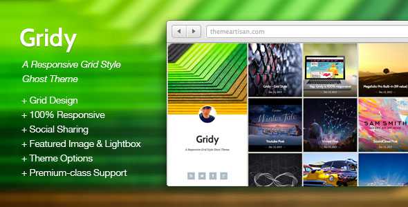 Gridy - A Responsive Grid Style Ghost Theme