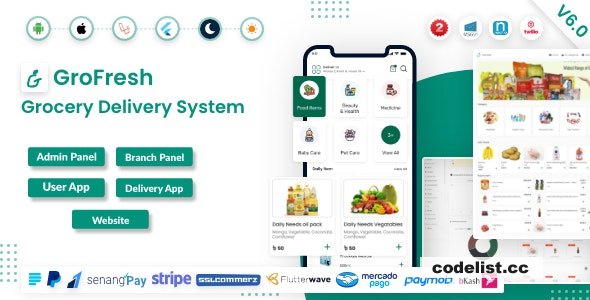 GroFresh v7.10 - (Grocery, Pharmacy, eCommerce, Store) App and Web with Laravel Admin Panel + Delivery App - nulled