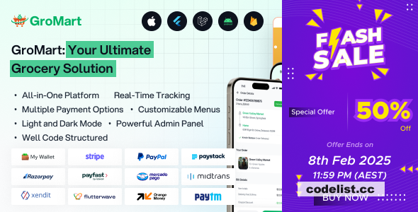 GroMart v5.4 - Grocery Store App - Multivendor Grocery Flutter App