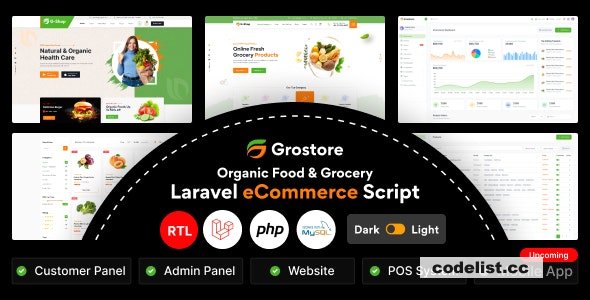 GroStore v4.6.0 - Food & Grocery Laravel eCommerce with Admin Dashboard