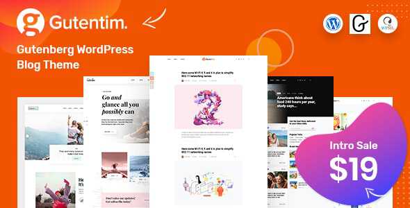 Gutentim v1.0.0 - Modern Gutenberg WordPress Blog Theme