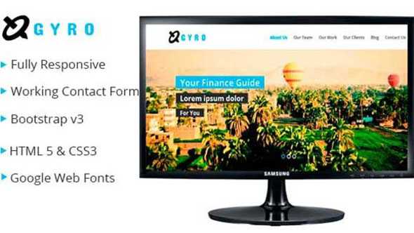 Gyro – Creativemarket One Page Green Technologies