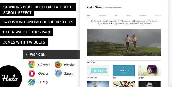 Halo: Stunning WP Themeforest Portfolio Theme