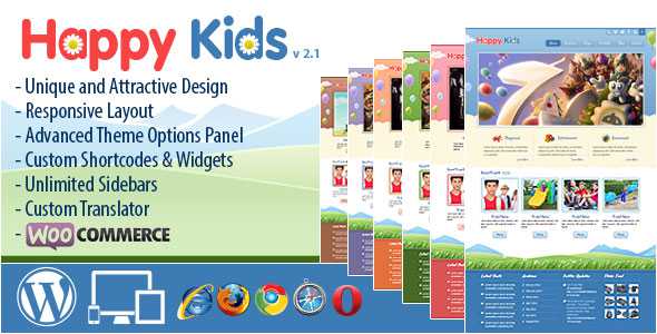 Happy Kids v2.1 - Children WordPress Theme